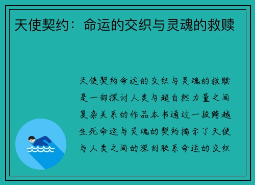 天使契约：命运的交织与灵魂的救赎